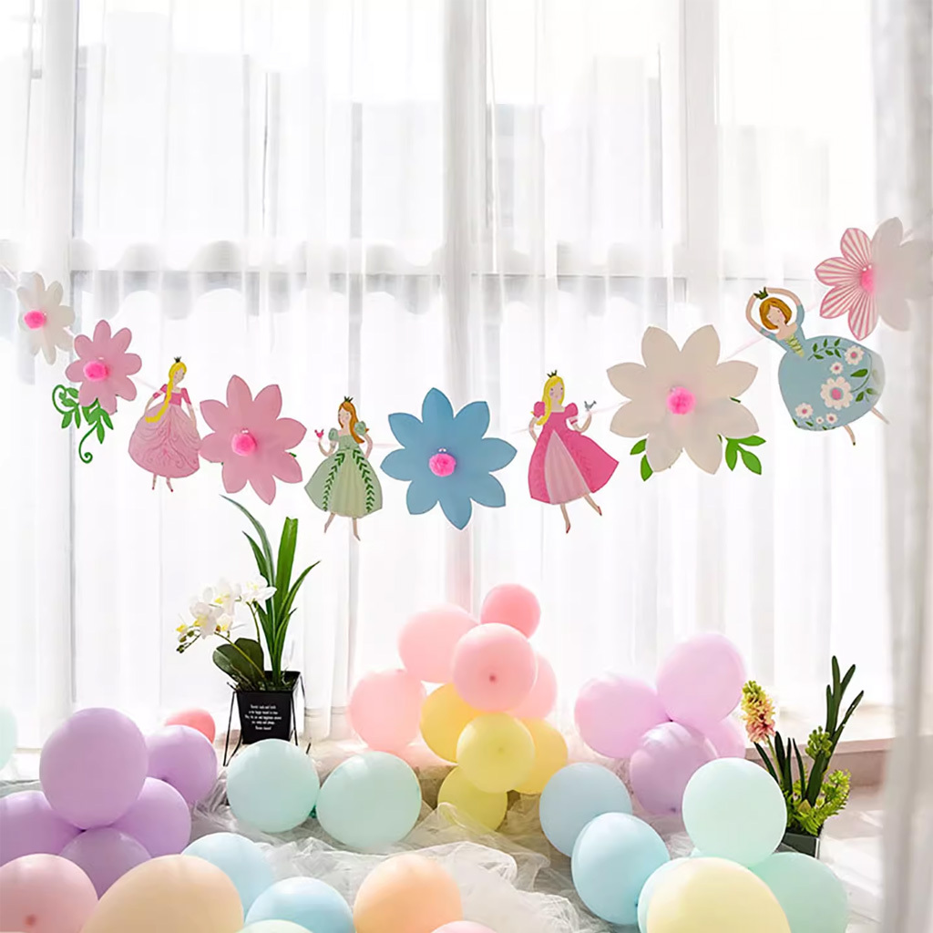 掛旗系列丨小公主花朵旗