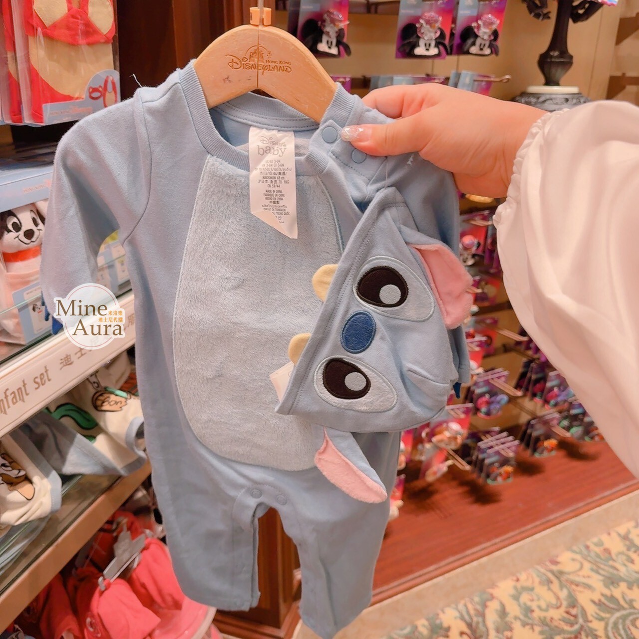 史迪奇 Stitch 包屁衣 + 造型帽 嬰兒用品 星際寶貝 Lilo & Stitch -香港迪士尼樂園
