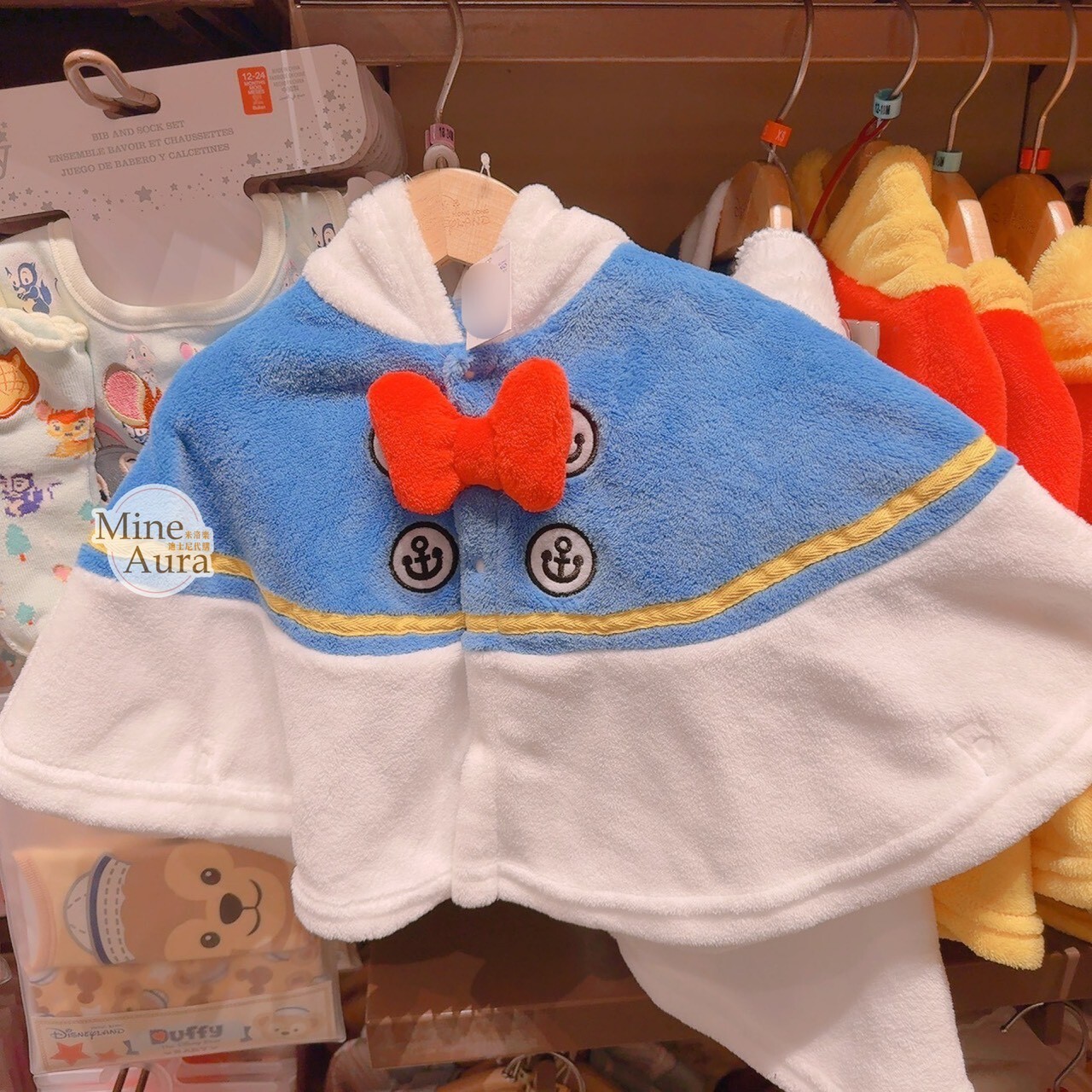 唐老鴨 Donald 連帽 造型 披肩 斗篷 嬰兒用品 -香港迪士尼樂園