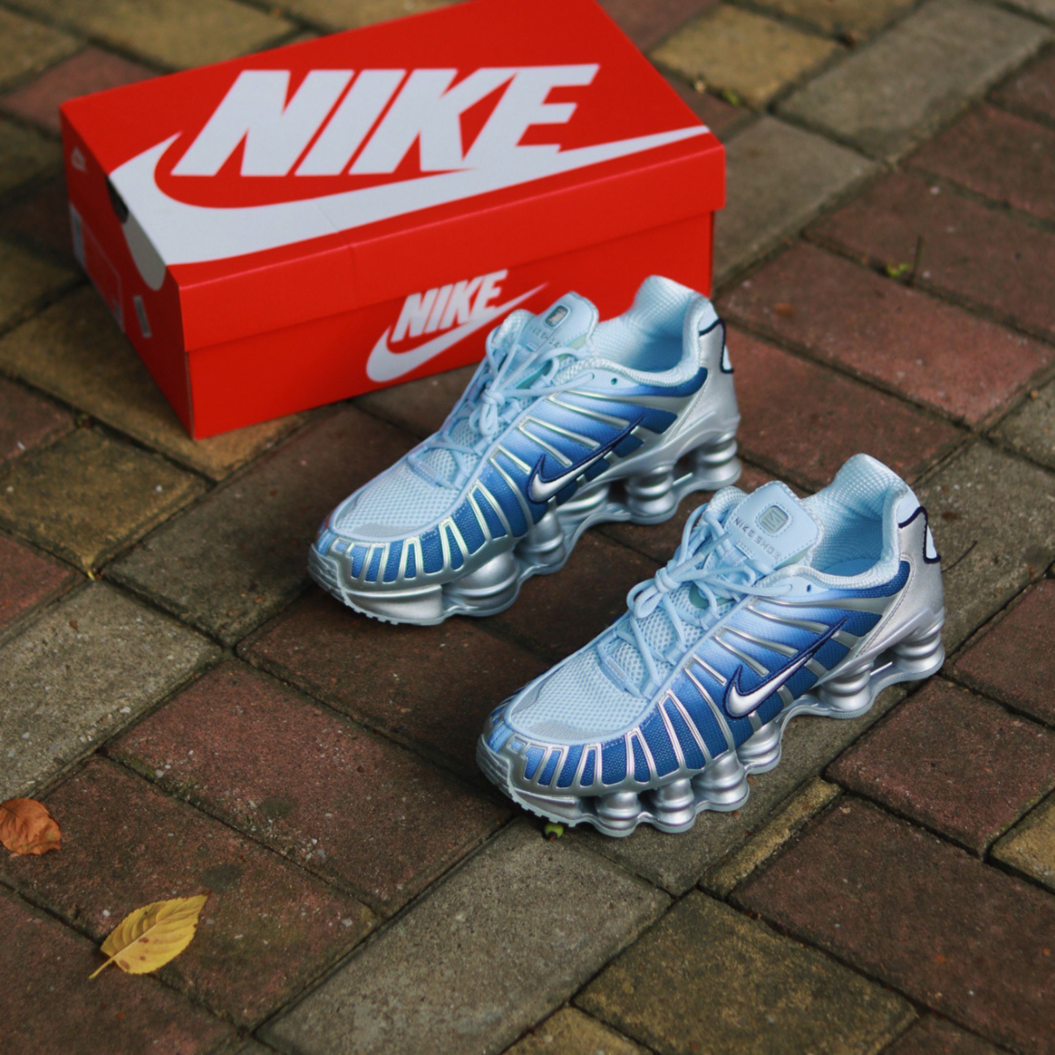 NICEDAY 代購 Nike Shox TL Fade 銀藍 淺藍 金屬 銀 彈簧 漸層 IH1336-403