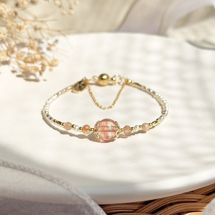 生日花 • 拾貳月拾伍 • 雨傘花 – 西瓜晶 – 手鍊