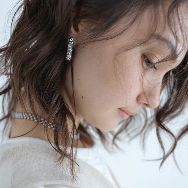 OUS Wave Hoop Earrings 波浪環型耳環