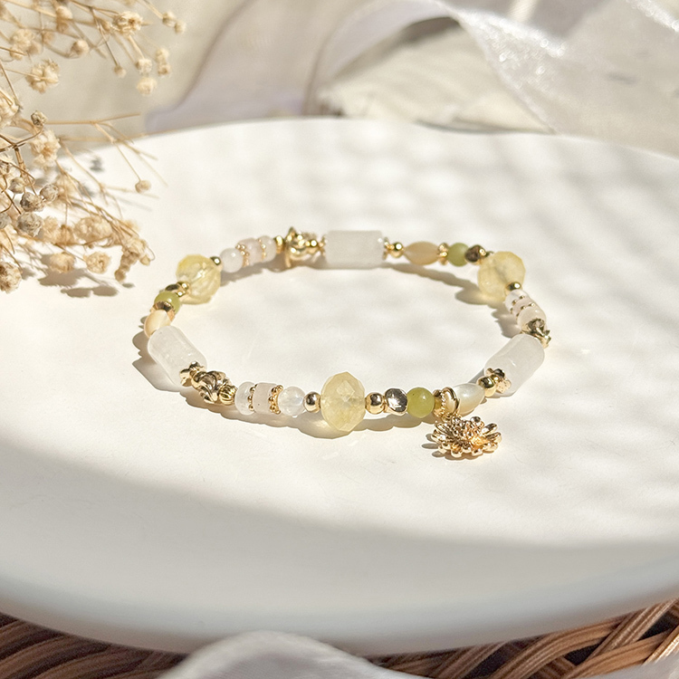生日花 • 拾月拾柒 • 向日葵 – 白水晶 – 手鍊