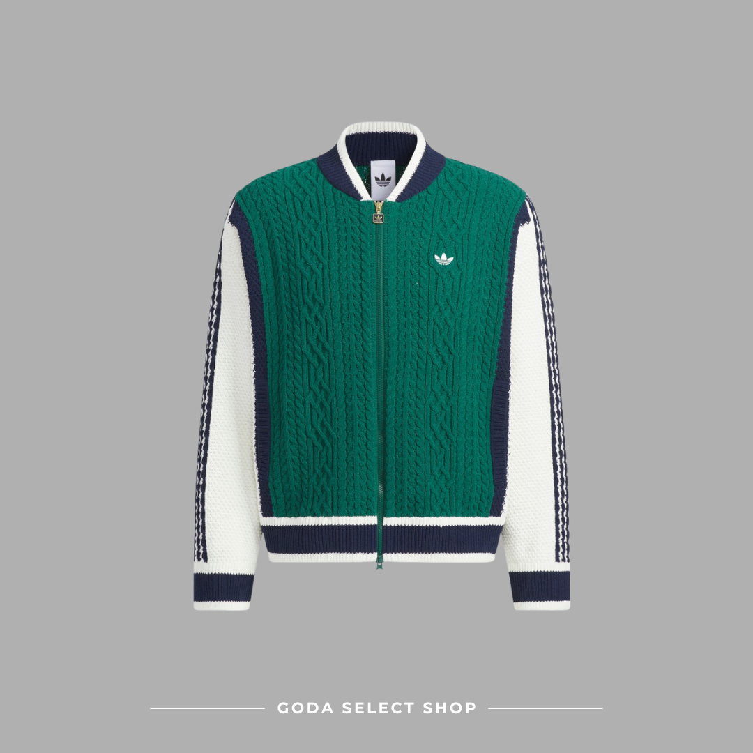 Adidas Original CARDIGAN FW25 兩色 復古撞色 針織 雙拉鍊 毛衣外套