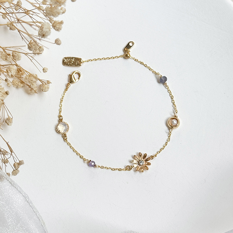 生日花 • 玖月貳玖 • 紫孔雀 – 多寶石 – 手鍊