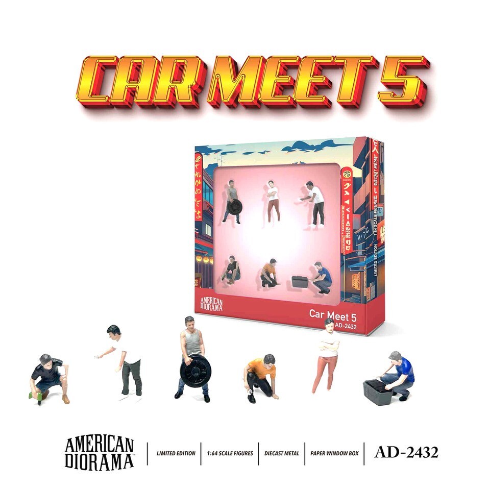 預訂 Pre-order - American Diorama 1:64 Figure Set: Car Meet 5 (AD-2432)