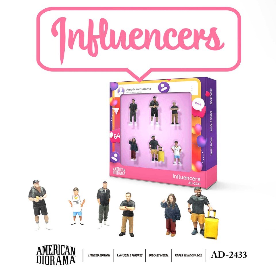 預訂 Pre-order - American Diorama 1:64 Figure Set: Influencers (AD-2433)