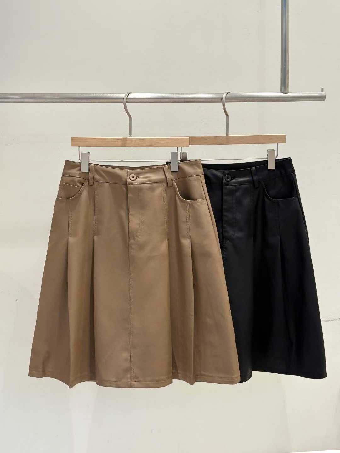 BR5147 高腰壓褶A Line半身短裙（M/L）