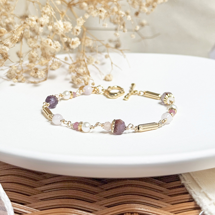 生日花 • 捌月陸 • 秋水仙 – 紫幽靈 – 手鍊