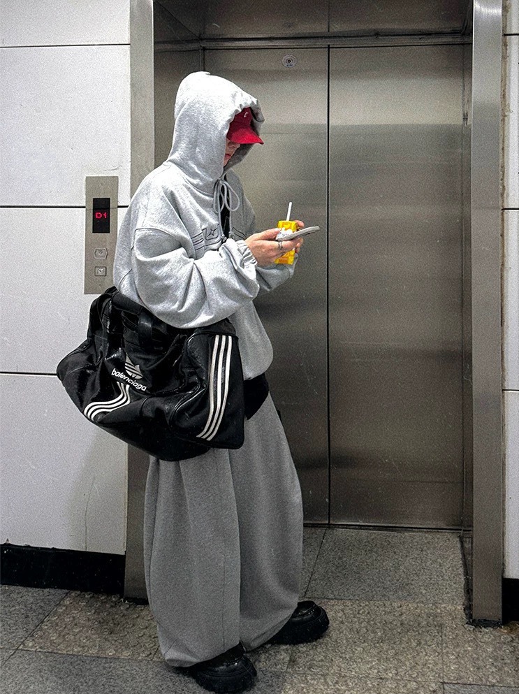 Aurocean鬆弛感 廓形 棉褲