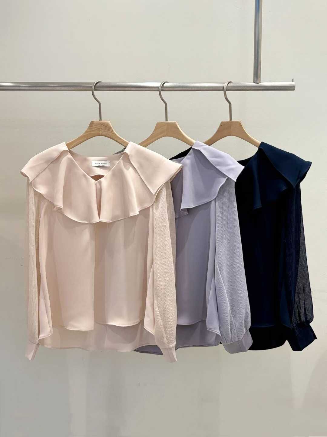 BR5152 V領飄飄Ruffle邊上衣