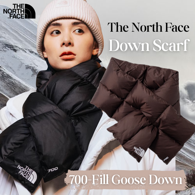 【Pre-Order】The North Face Down Scarf｜700-Fill Goose Down｜Water-Repellent Warm Insulated Scarf