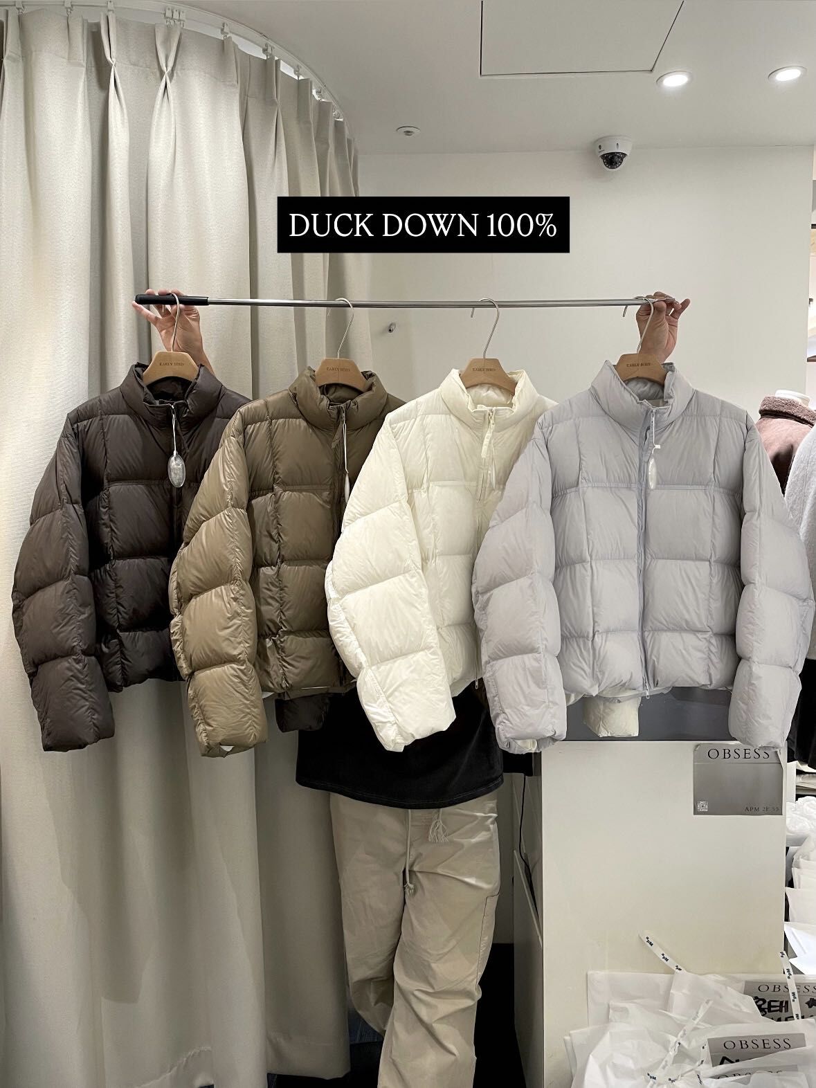 OB5135 鴨絨企領短版外套 *特價* (優惠碼同充值購物金不適用)