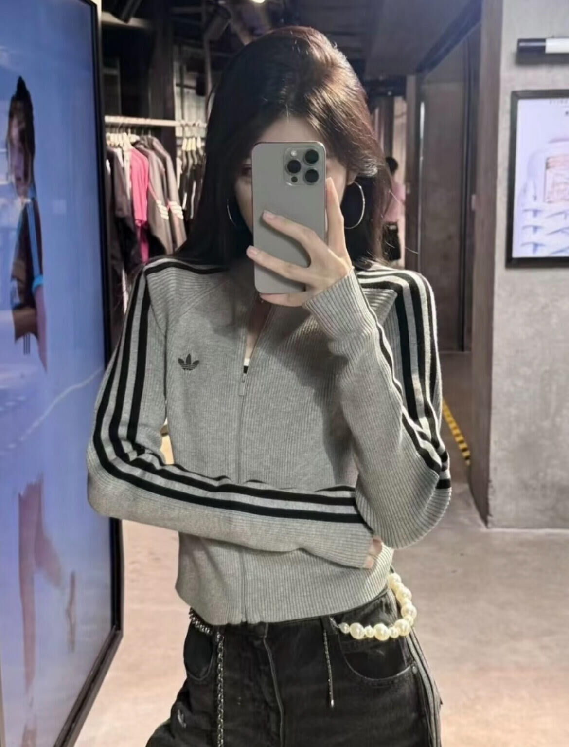 代購-Adidas Originals ADICOLOR SLIM KNIT TRACK TOP 條紋修身 外套 女 3色
