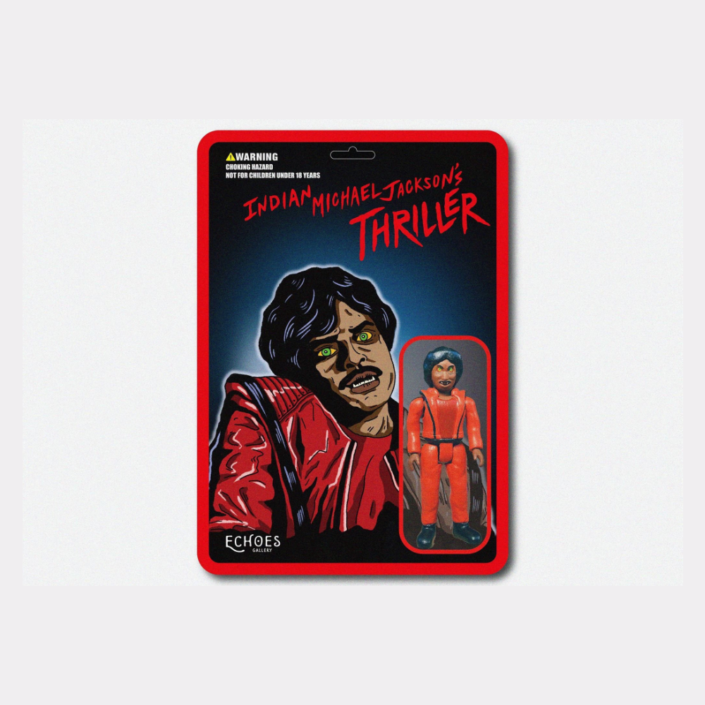 ECHOES GALLERY Indian Michael Jackson vintage action figure 印度麥可吊卡玩具