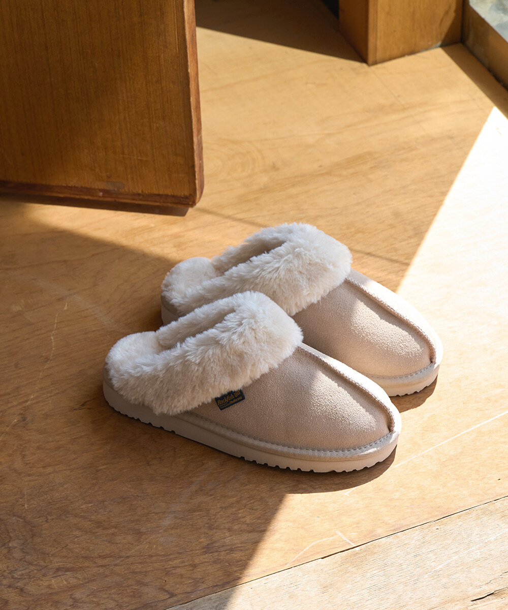 2025年新版 🇰🇷 Rockfish Weatherwear NEW ORIGINAL WINTER SLIPPERS 毛毛拖鞋 平底 麂皮 / 預購