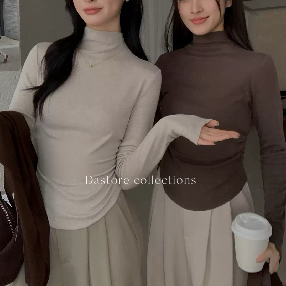 慕斯羊絨棉高領打底衣/五色