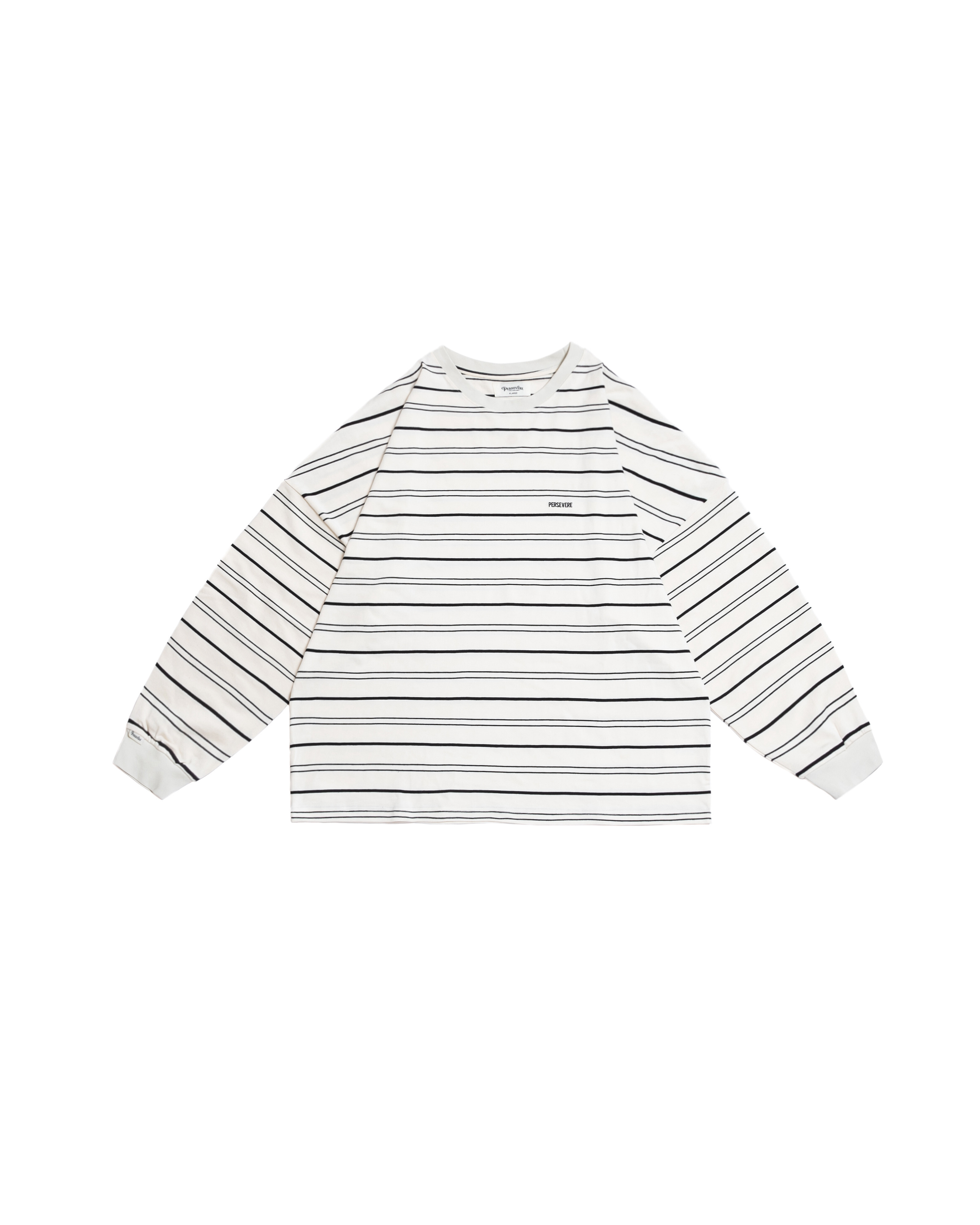 Persevere classic striped L/S T-shirt - White