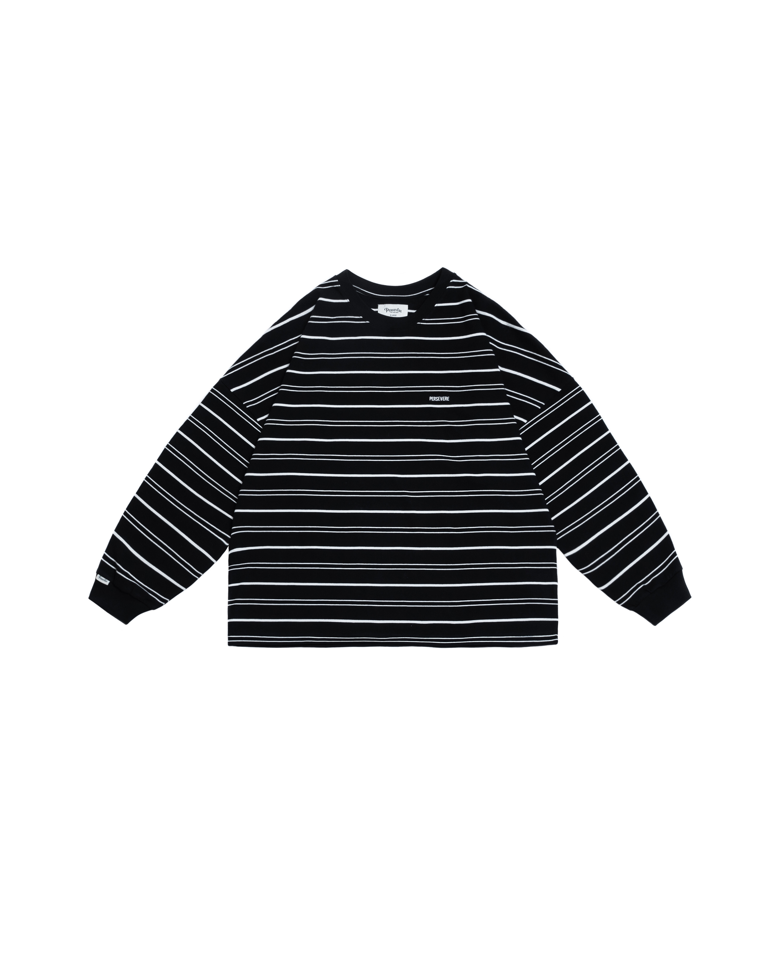 Persevere classic striped L/S T-shirt - Black