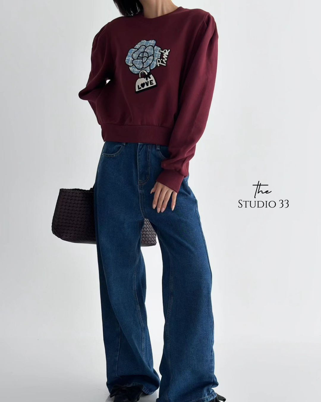 Marie-Marie  毛呢山茶花小澎袖上衣