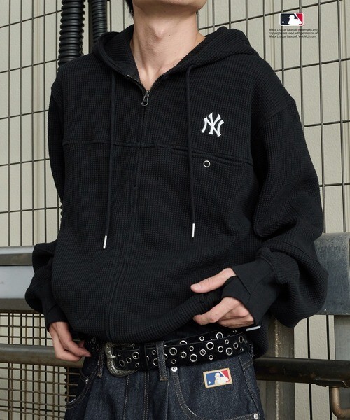 "代購" Perushu × MLB 華夫格 連帽外套