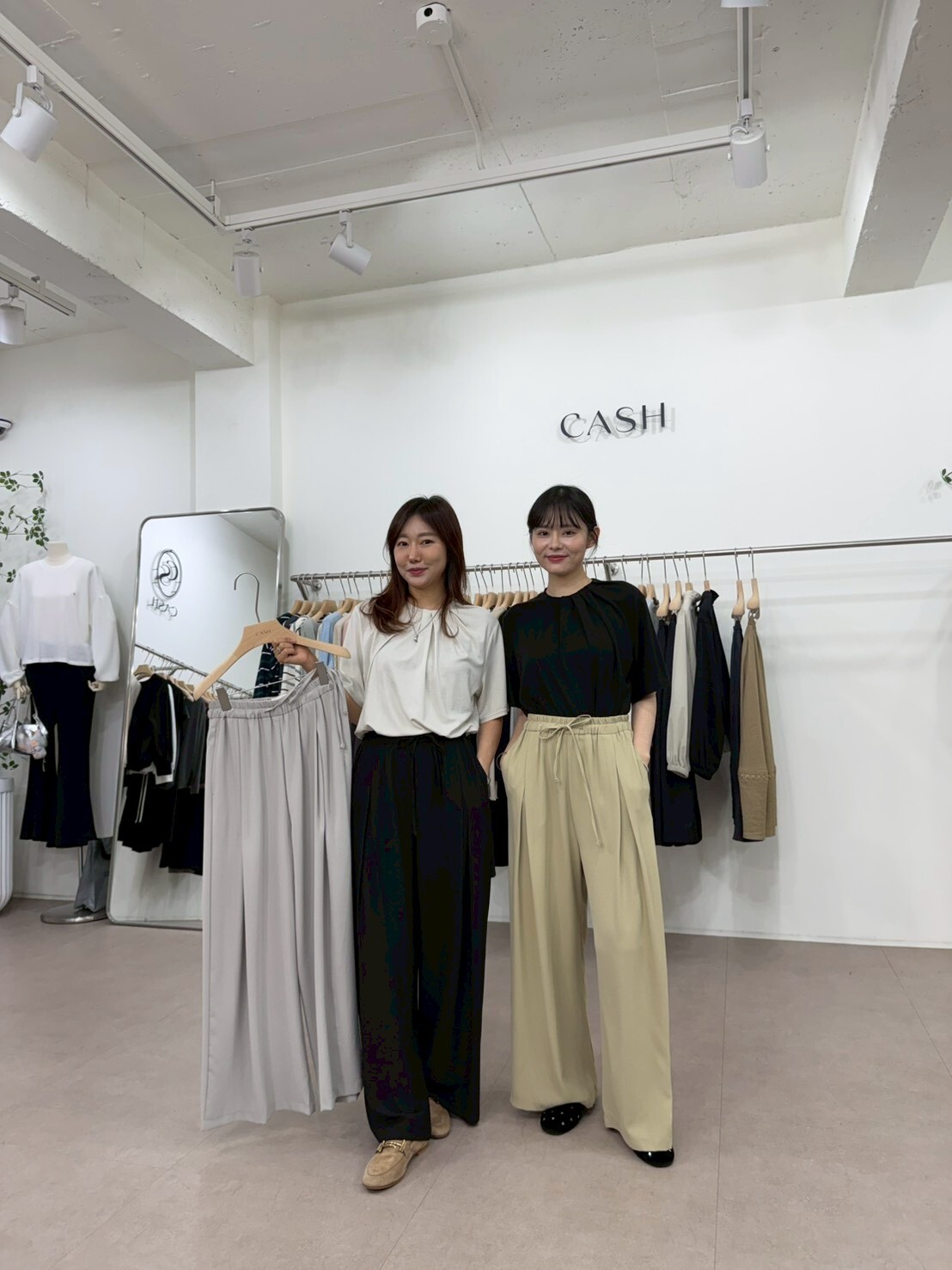 CA5109 全橡筋束繩垂感長褲