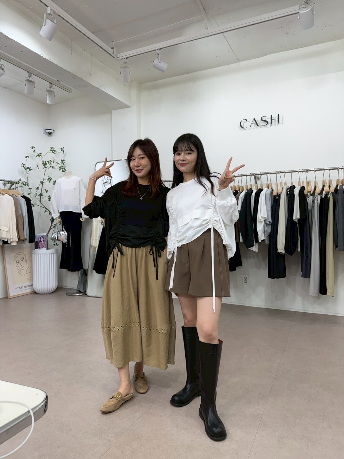 CA5116 拼摺宮廷長袖抽繩上衣