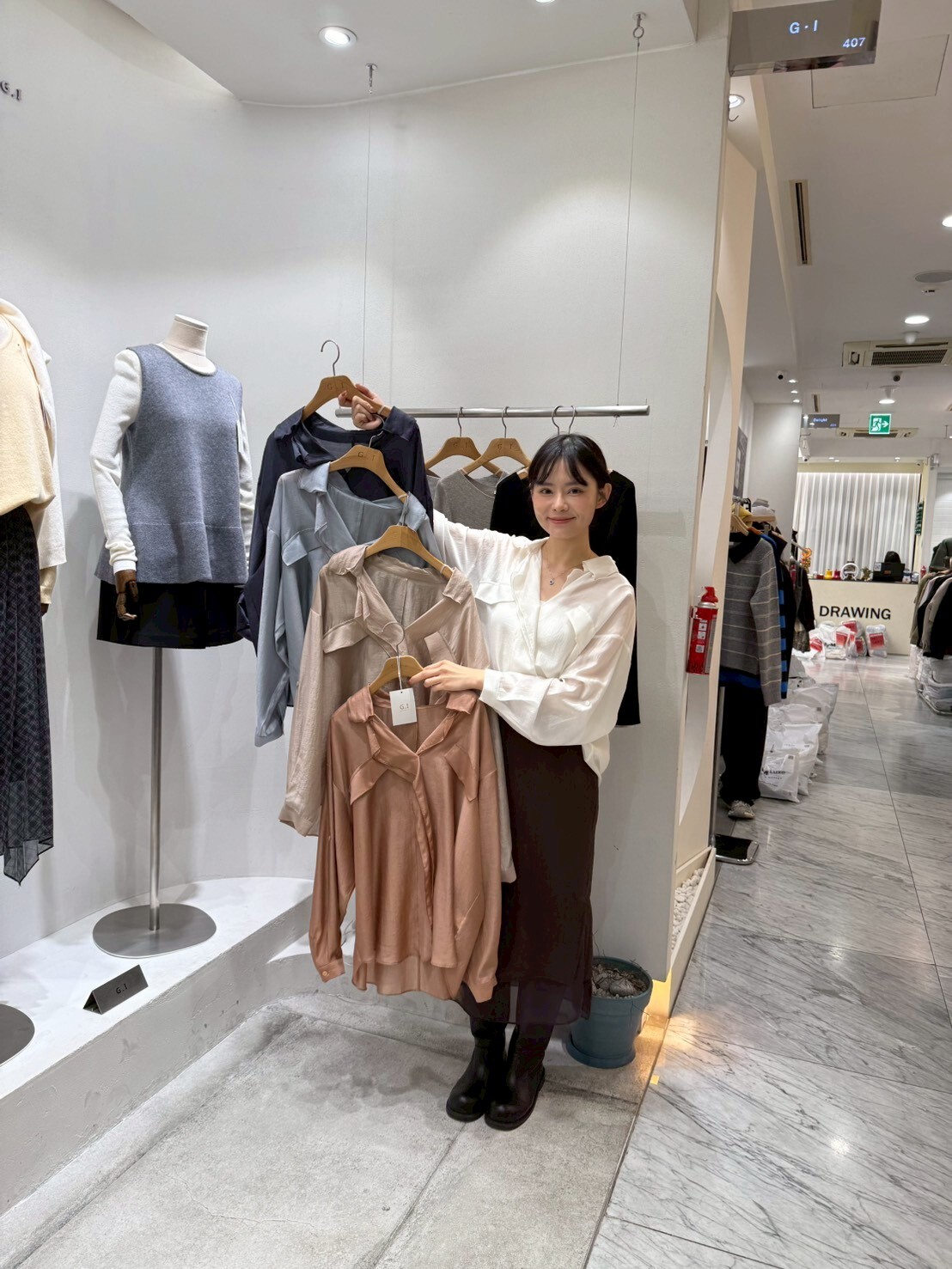 GI5125 微皺感後綁帶恤衫