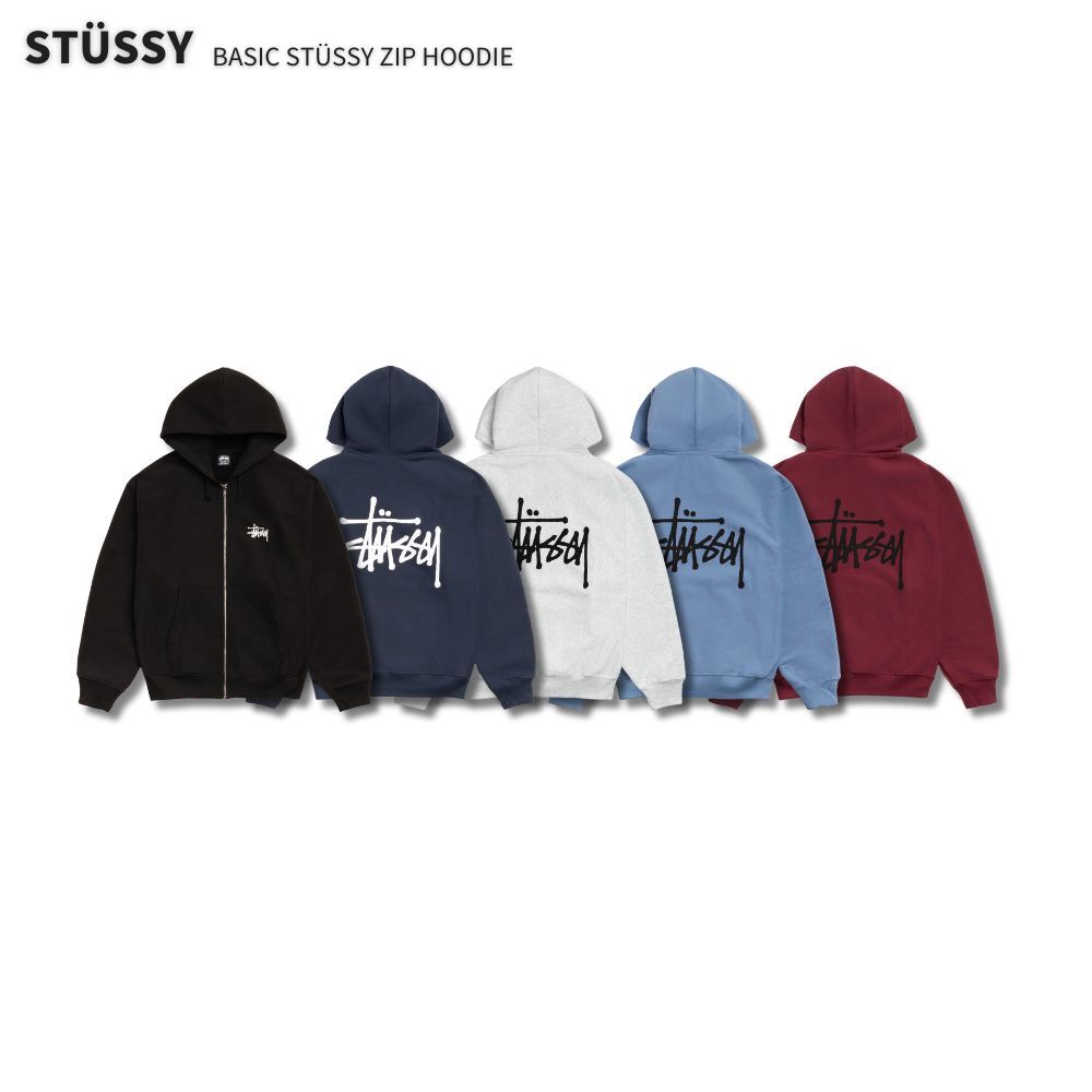 "代購" Stussy 25FW BASIC STÜSSY ZIP HOODIE 連帽外套 基本款