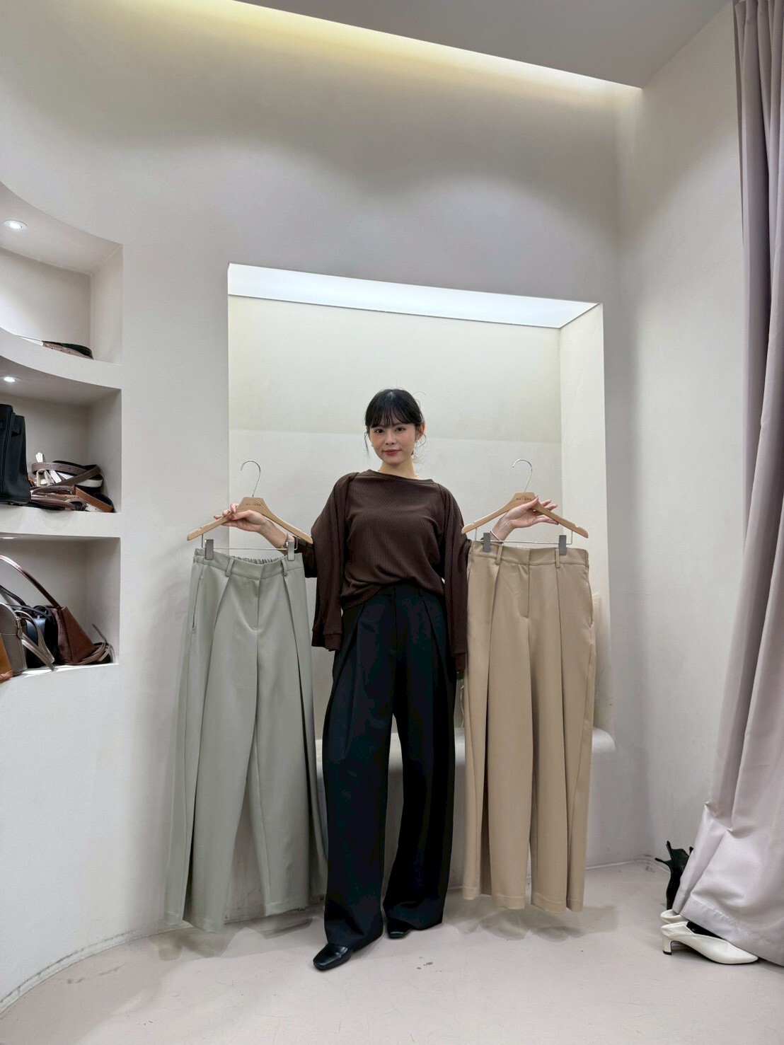 MA5107 後橡筋內摺西褲