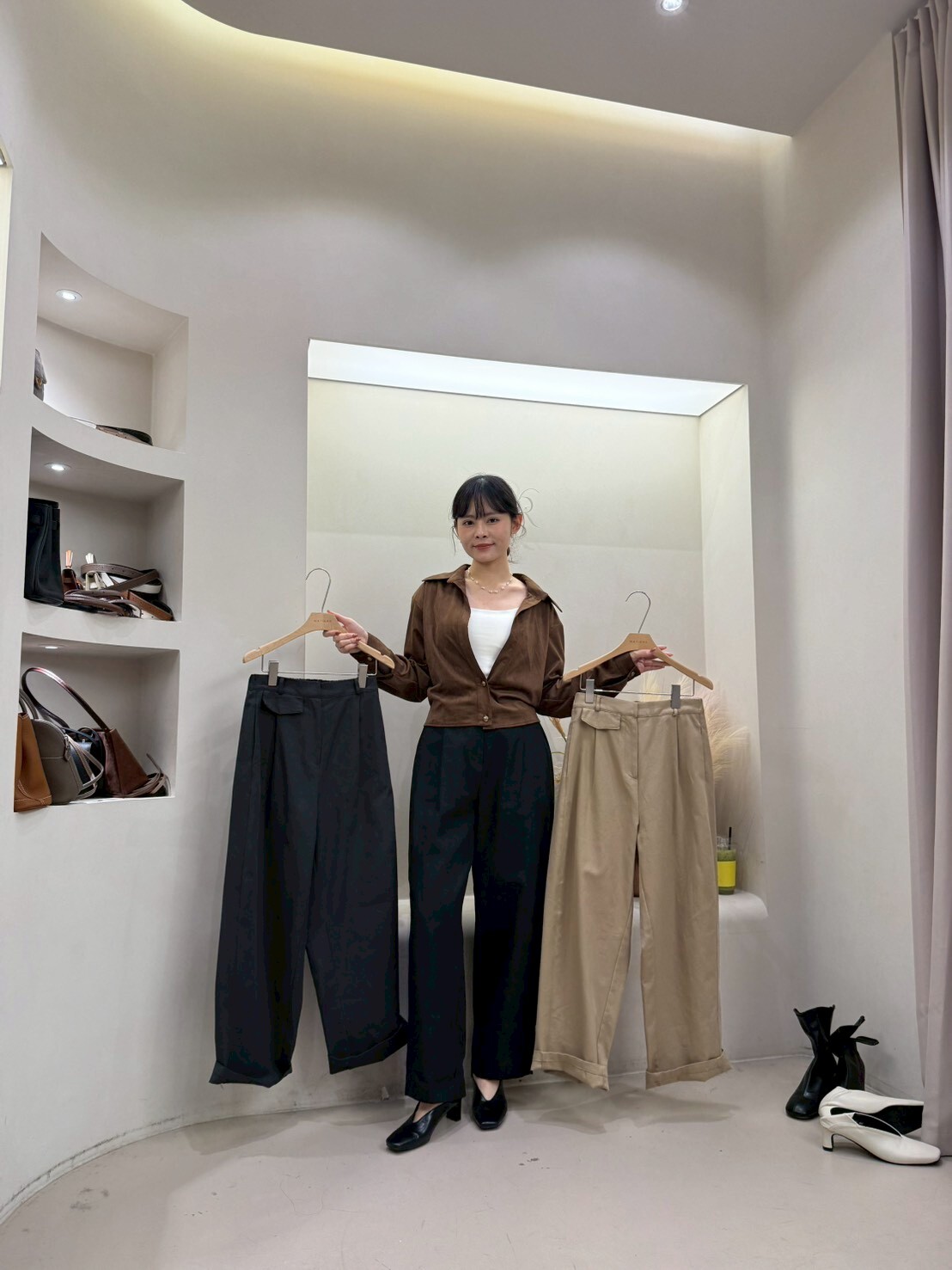 MA5111 純棉反蓋直筒褲