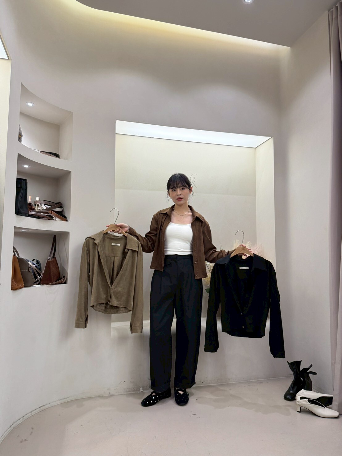 MA5118 秋冬色系兩扣外搭恤衫