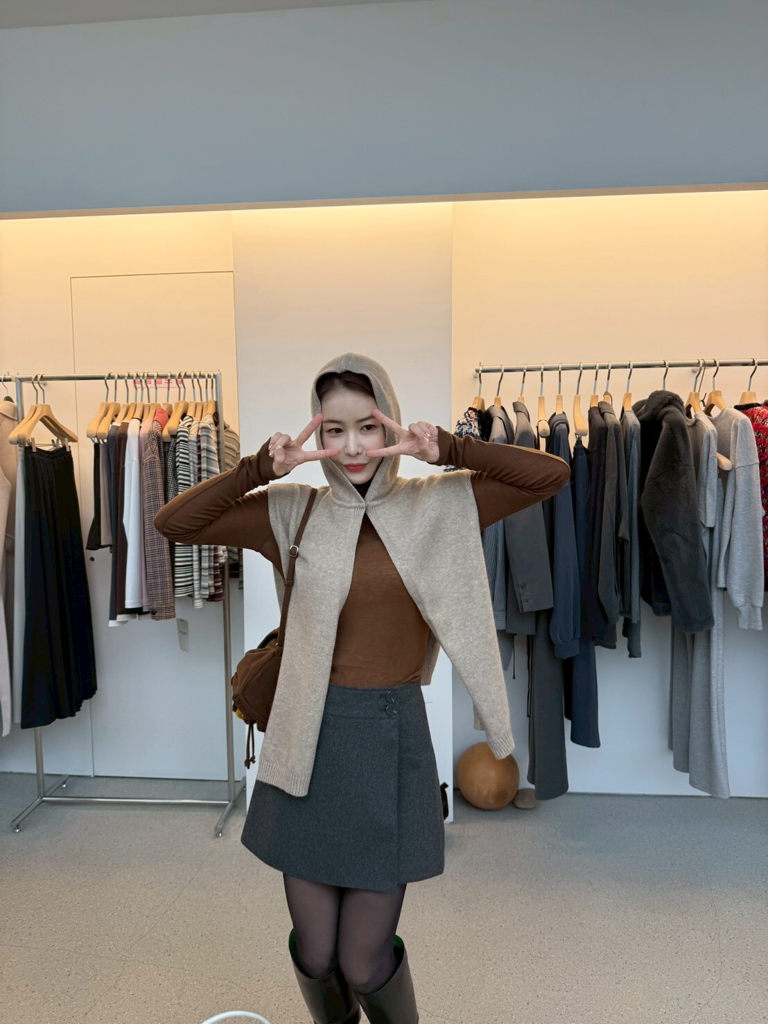 JU5152 羊毛連帽披肩