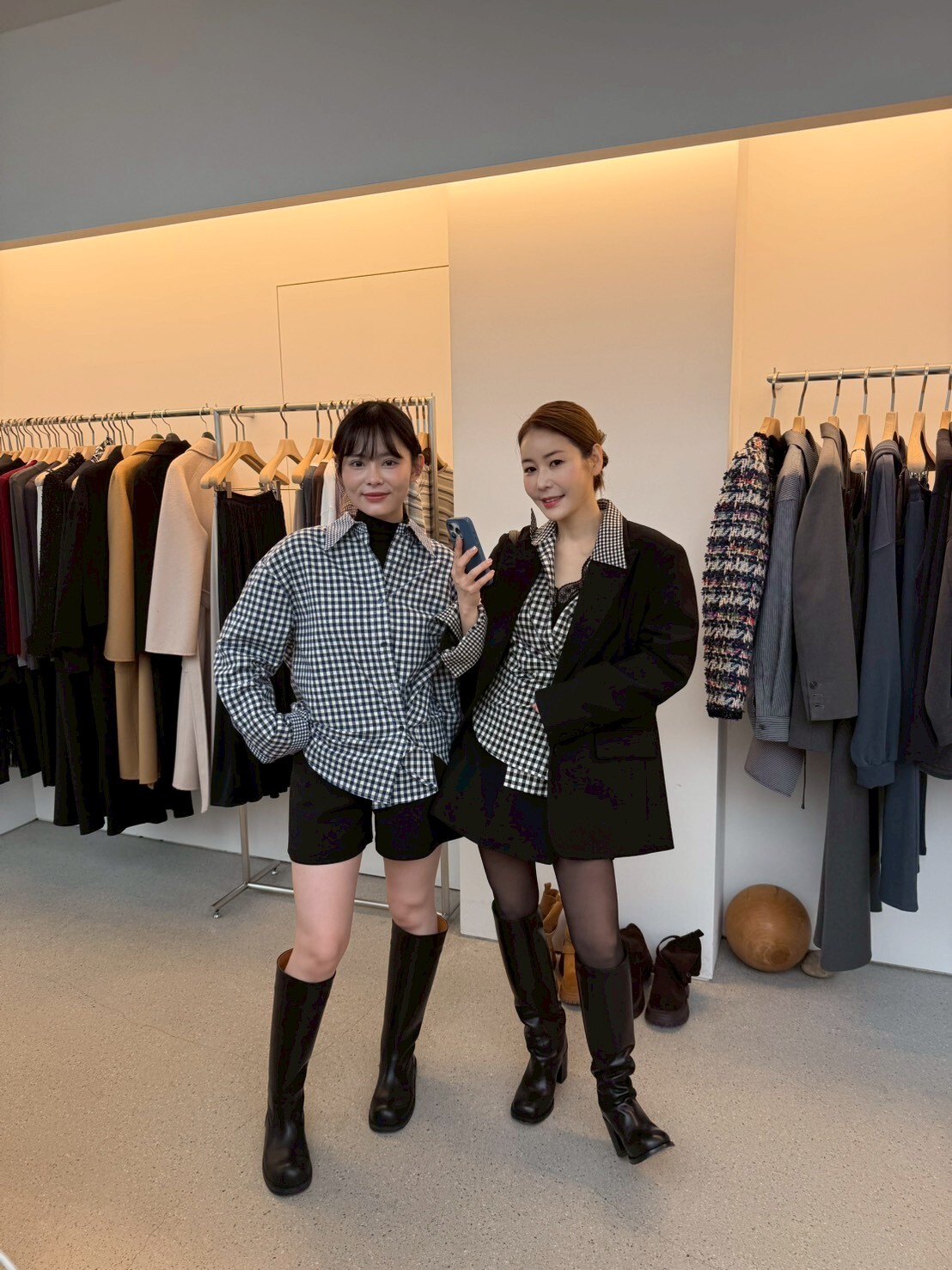 JU5155 雙格紋恤衫外套