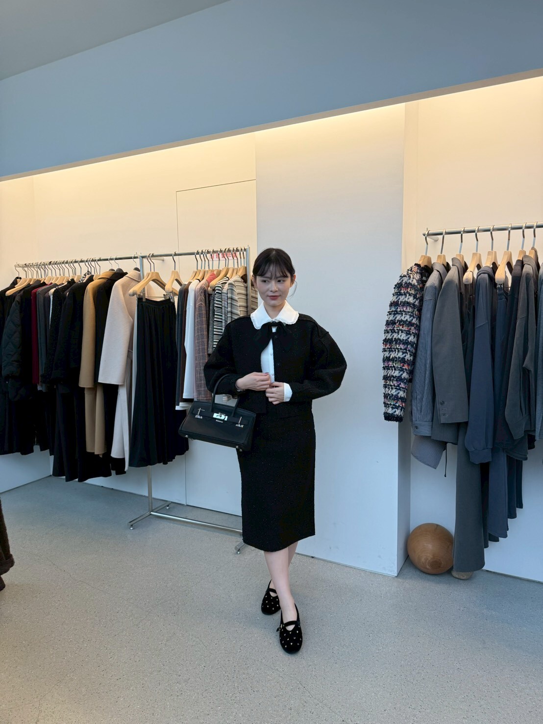 JU5157 反車線閃閃捲毛長裙  (S/M)