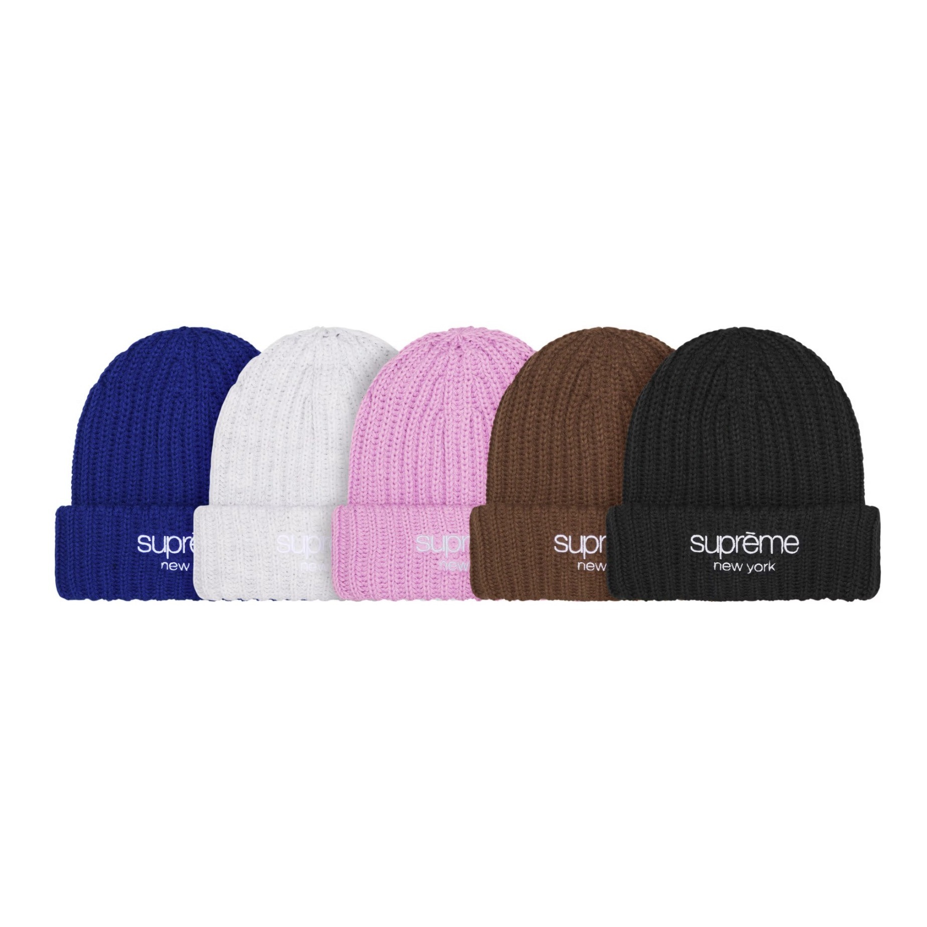 現貨┃25FW Supreme Chunky Rib Classic Logo Beanie 毛帽