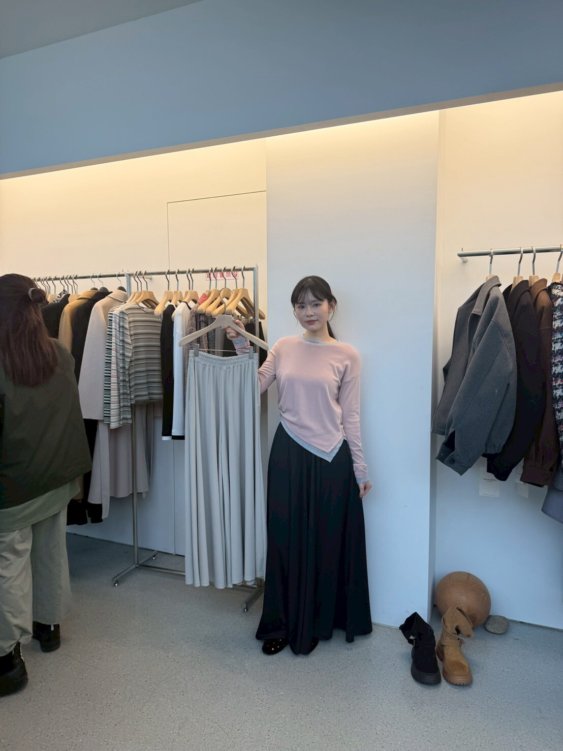 JU5144 高腰垂感闊腿裙褲