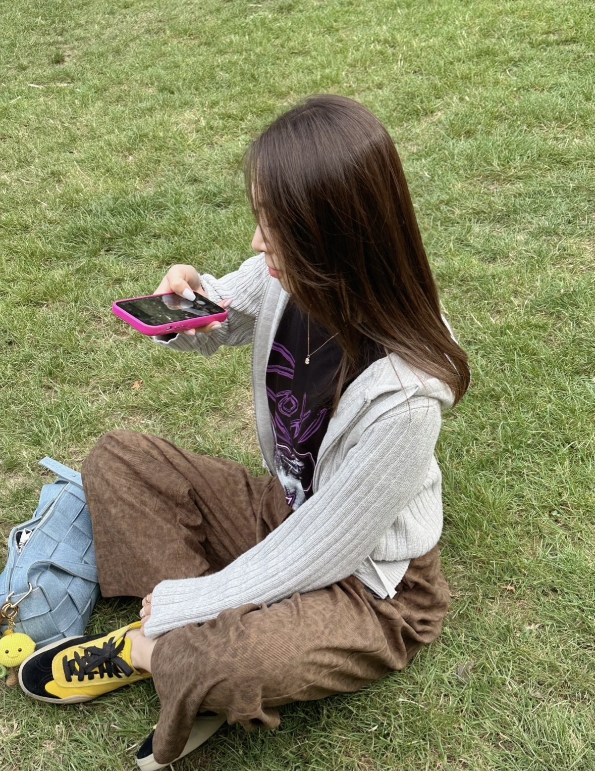 灰色高級挺針織外套