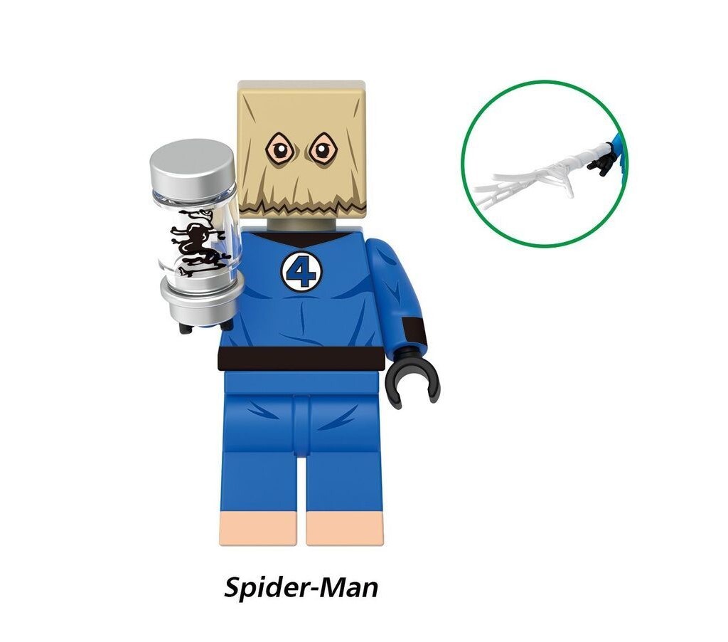The Fantastic Four Spider-Man Custom Minifigures Minifigs Fit Lego G0159 GH0444