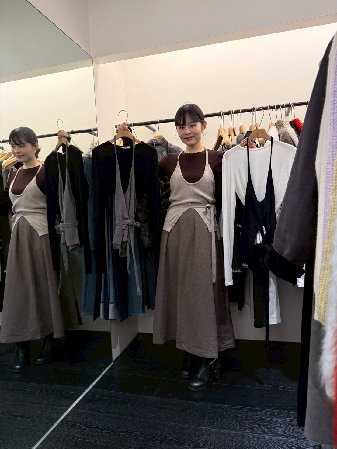 OB5128 小性感掛脖純羊毛蝴蝶結背心