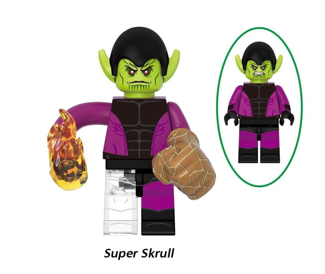 The Fantastic Four Super Skrull Custom Minifigures Minifigs Fit Lego G0159 GH0446