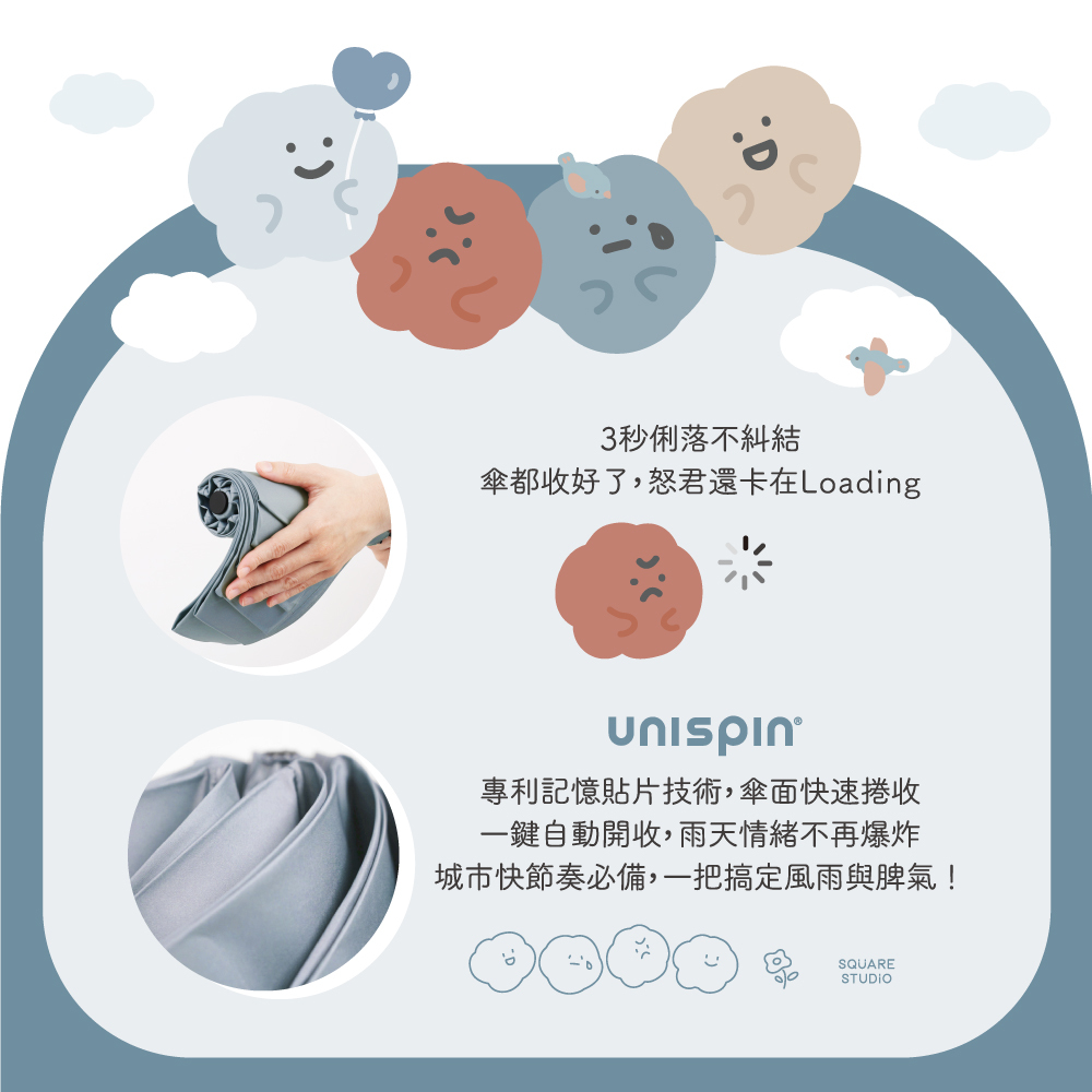 【方坊聯名款】Rainy Mood 自開收完美瞬收傘