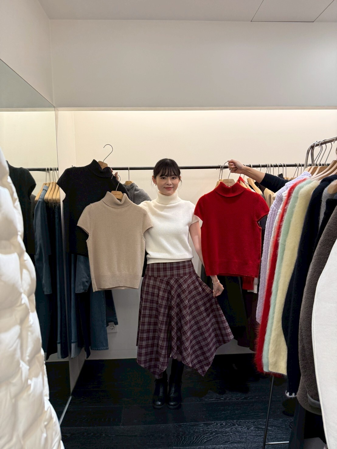 OB5107 100%羊毛企領雞翼袖上衣