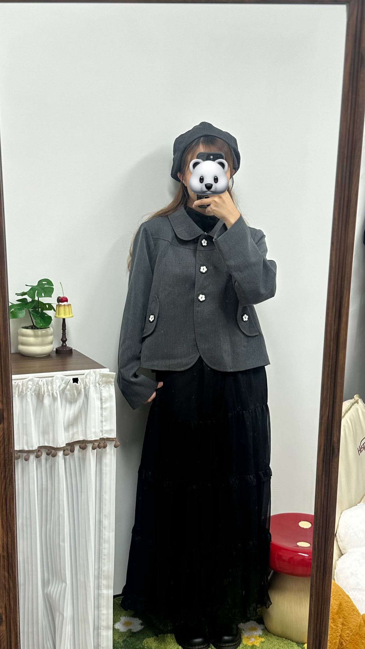 花花扭扣西裝短身外套