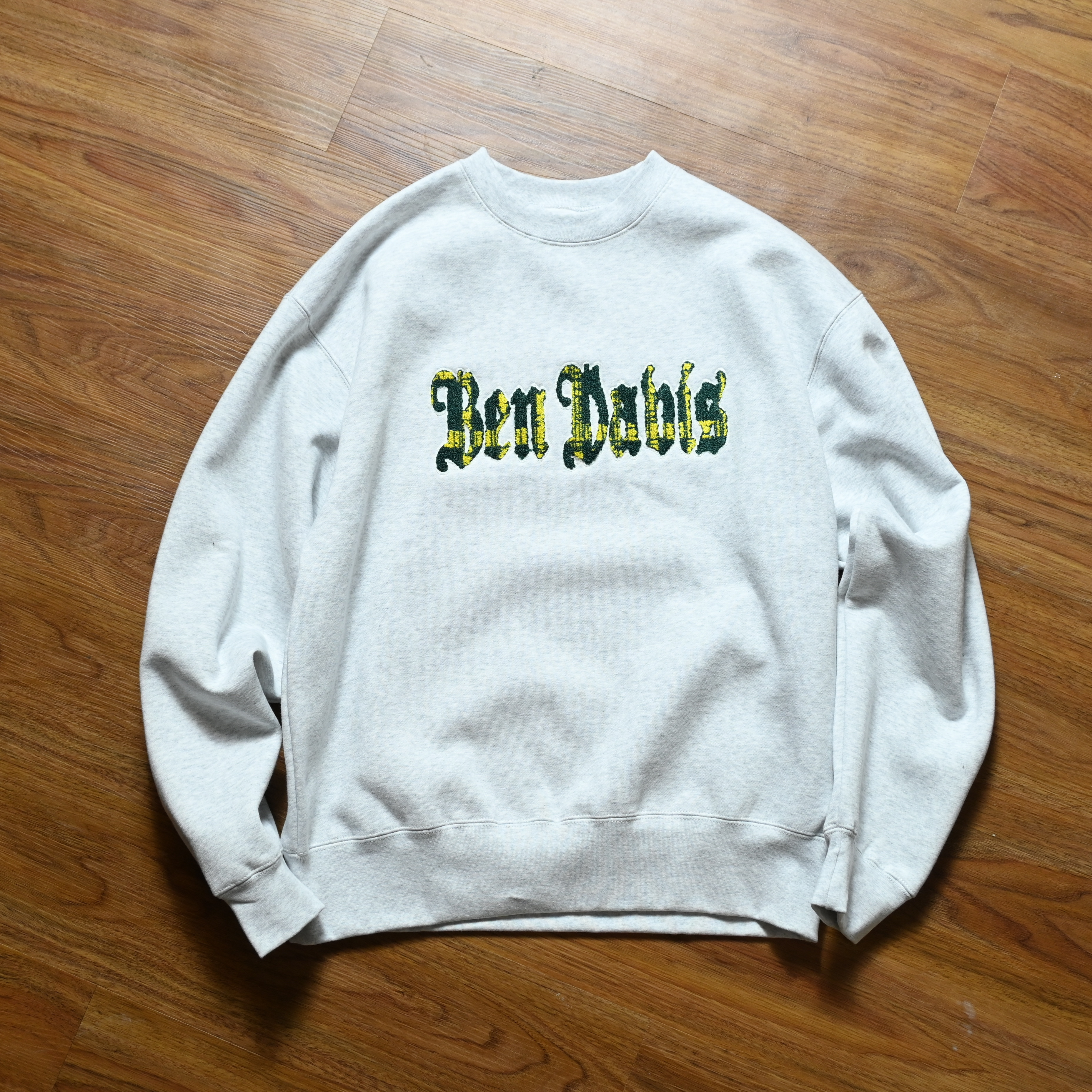 Ben Davis JP Plaid Logo Crew