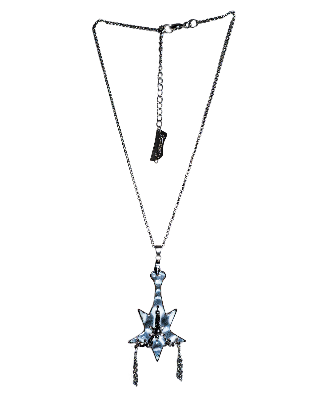 theavantsigils 條紋漸層流蘇琺瑯項鍊（雙面配戴）