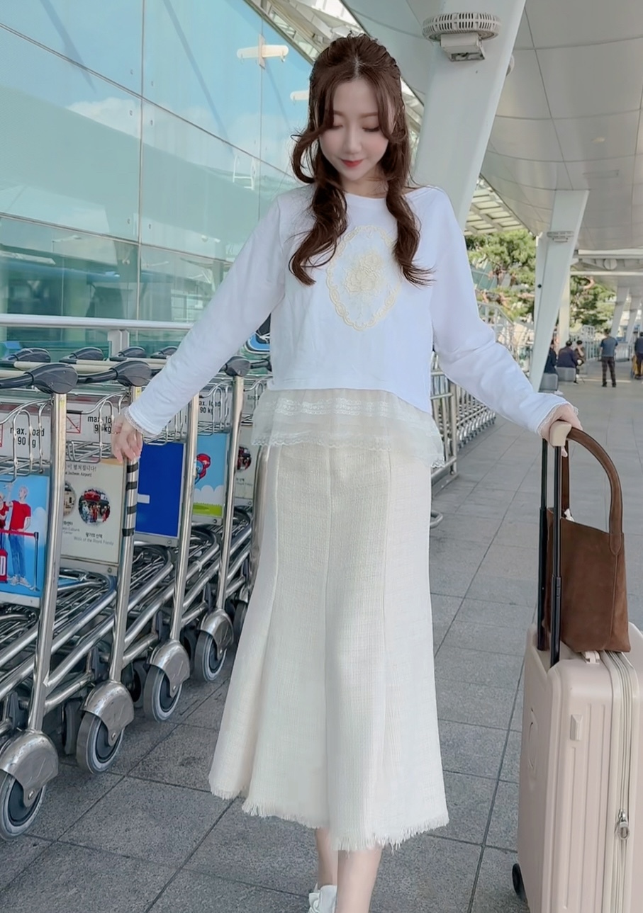 *BJ2 MADE SERIES* PETITE MERINGUE LACE SOFTY COTTON TOP  KR 1021