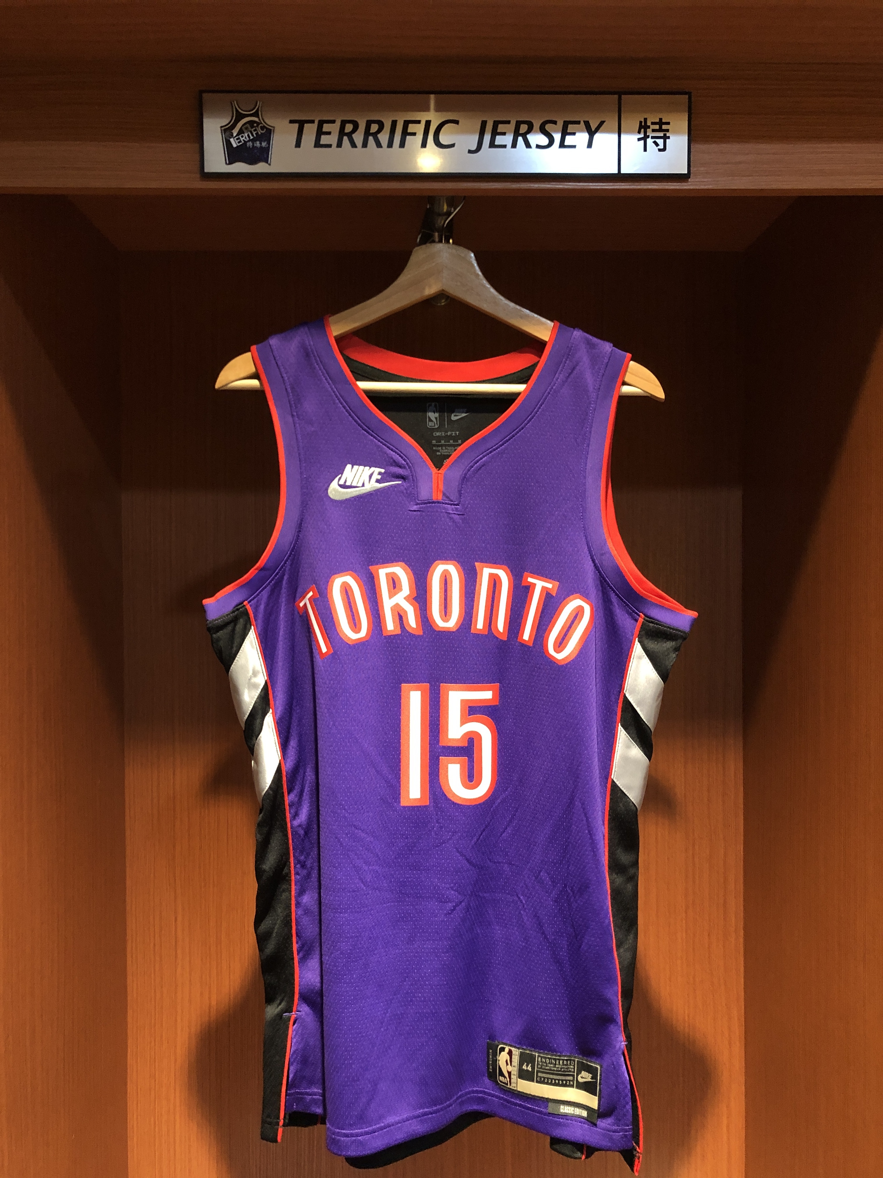 NBA球衣 Vince Carter 多倫多暴龍復古 HWC Nike Swingman 球迷版 熱轉印 全新