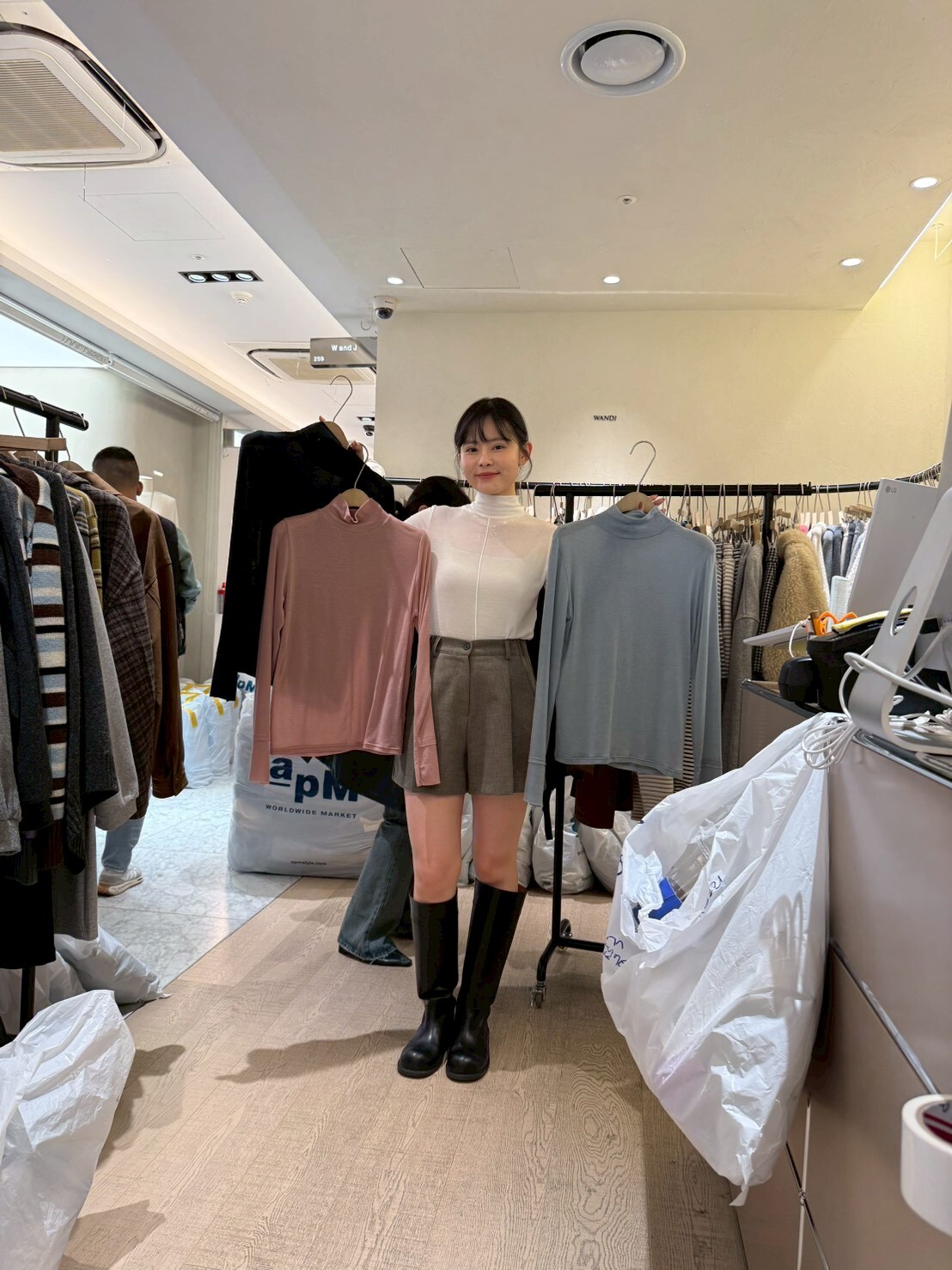 WJ5160 薄款百搭高領上衣