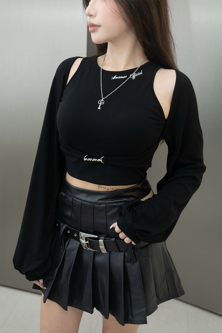 [ Ananas設計款✨] 刺繡LOGO兩件式背心上衣